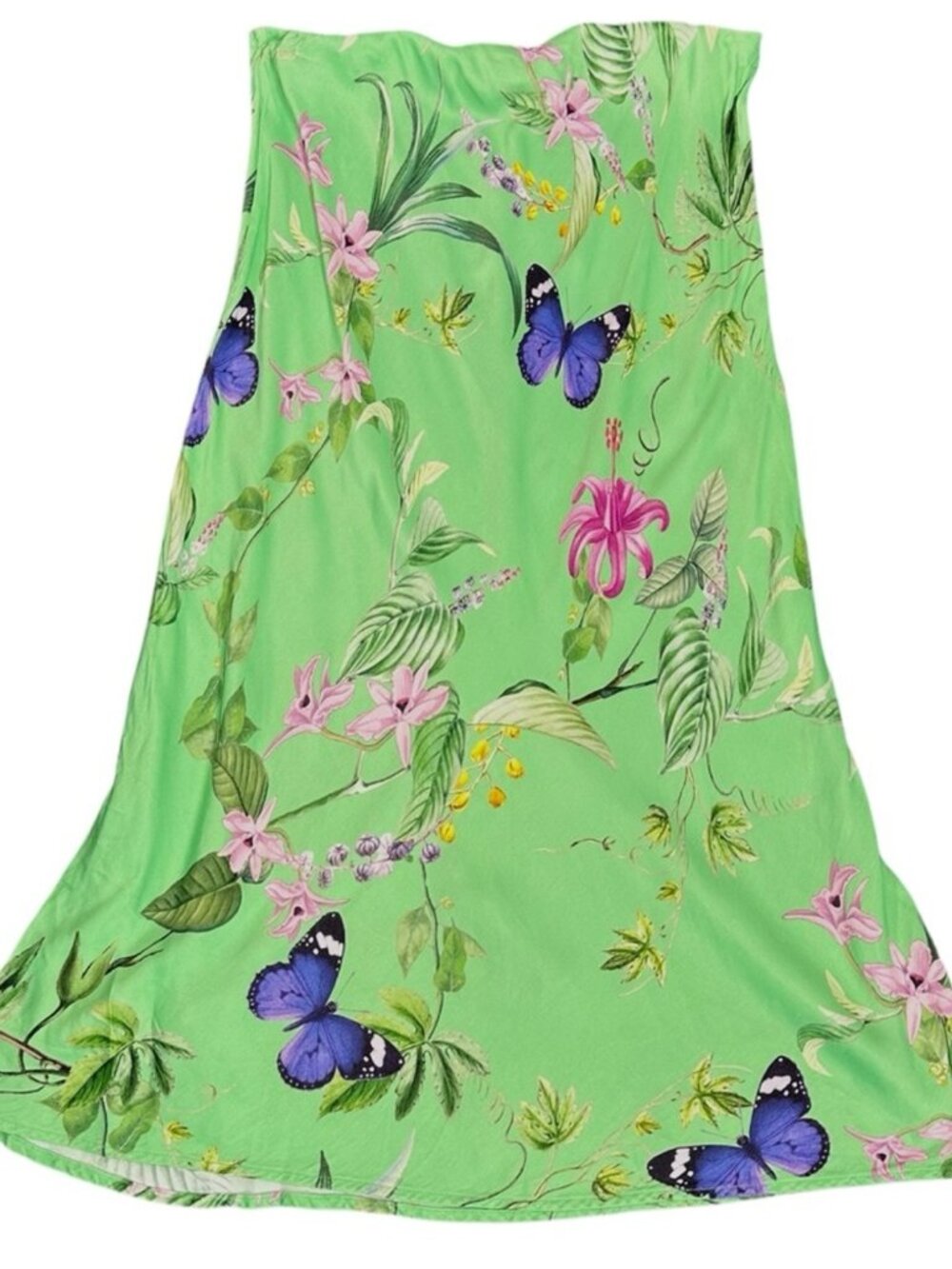 Anthropologie The Tilda Midi Slip Skirt Floral Butterfly Print Y2K 90s Small - Picture 8 of 12